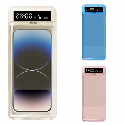 Portable phone lock box with - phone,