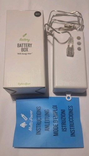 Lights4fun battery box white - lights4fun,